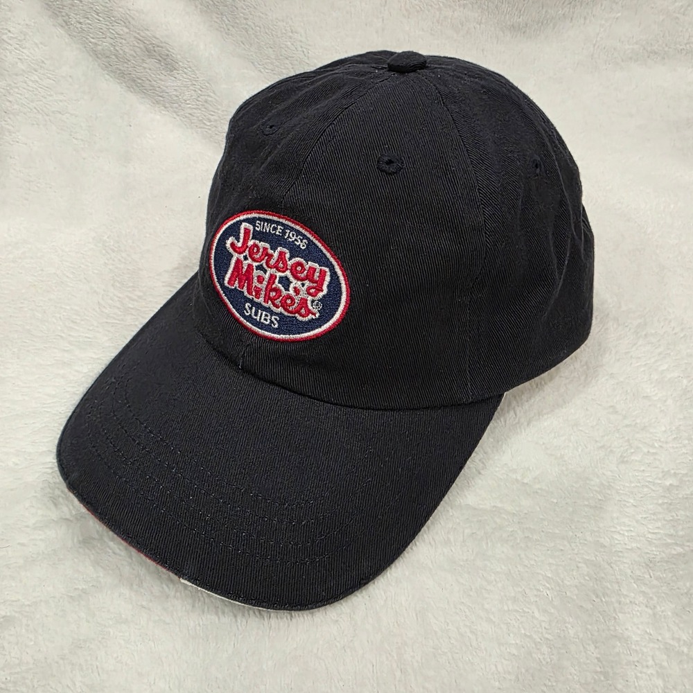 Jersey Mikes Subs Cap Hat Employee Uniform Blue Promo Fast Food Uniserv Patch